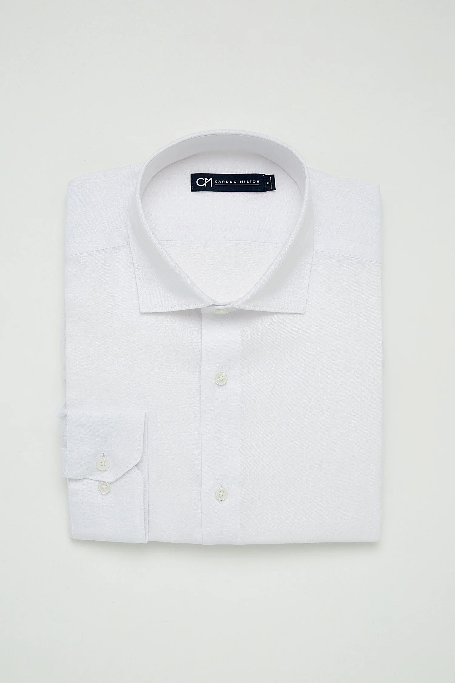 Camisa Button Under Lino Blanco